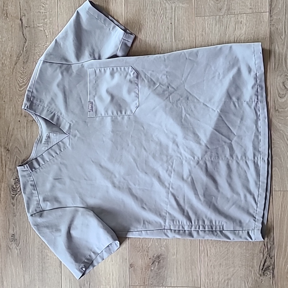 Figs light grey scrub top
